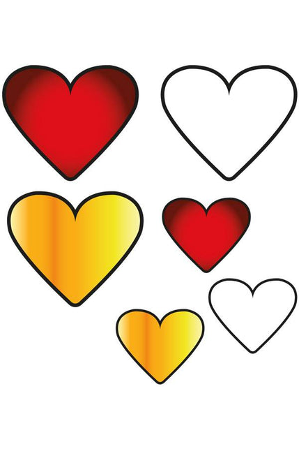 PartyXplosion Applicaties 6 st hartjes op kaart Oeteldonk