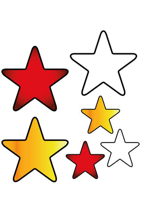 PartyXplosion Applicaties sterren 6 st op kaart Oeteldonk