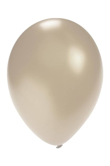 PartyXplosion Ballonnen metallic zilver 5 inch  100 stuks