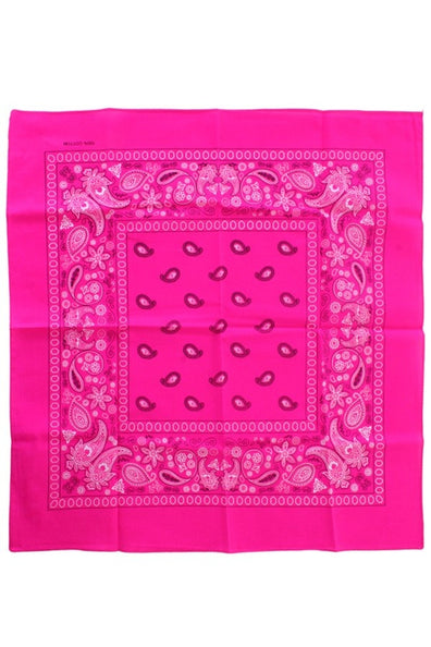 PartyXplosion Bandana fluor roze 53 x 53 cm.