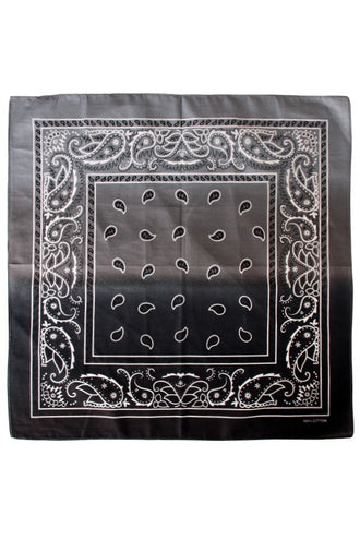 PartyXplosion Bandana met kleurverloop zwart/wit 56 x 56 cm