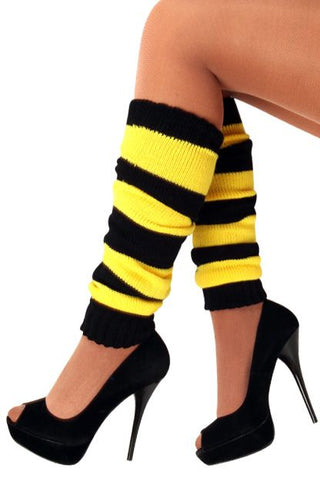PartyXplosion Beenwarmers zwart/geel