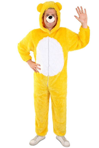 PartyXplosion Beren kostuum Bas  geel pluche