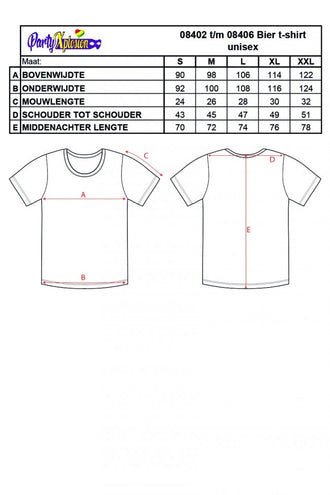 PartyXplosion Bier t-shirt pak Mick volwassenen