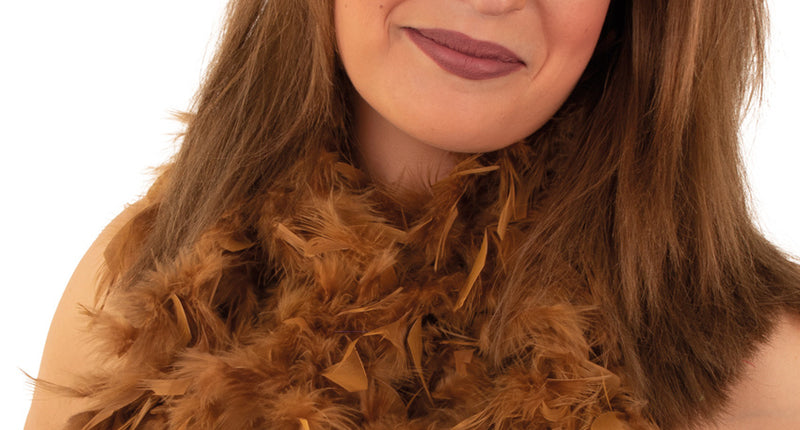 PartyXplosion Boa bruin 180 cm. 50 gr.