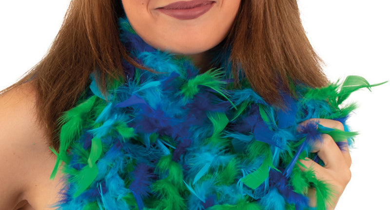 PartyXplosion Boa donker blauw/licht blauw/groen