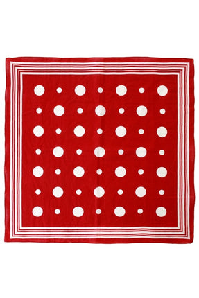 PartyXplosion Boeren zakdoek rood met witte bolletjes