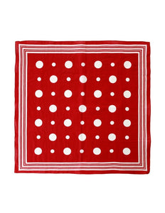 PartyXplosion Boeren zakdoek rood met witte bolletjes