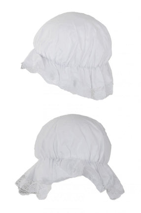 PartyXplosion Boerinnenmuts wit met kant