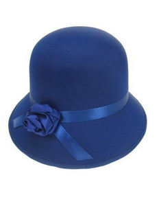 PartyXplosion Bolhoed met roosje blauw