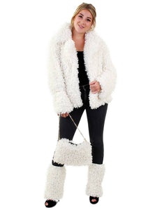 PartyXplosion Bontjas Curly wit