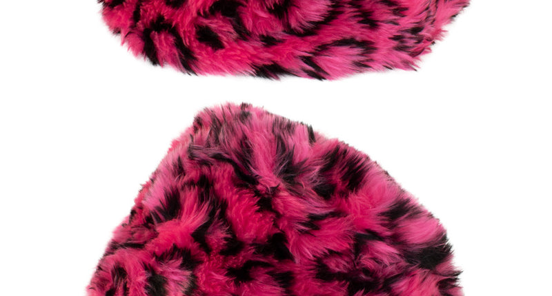 PartyXplosion Bontmuts panter roze