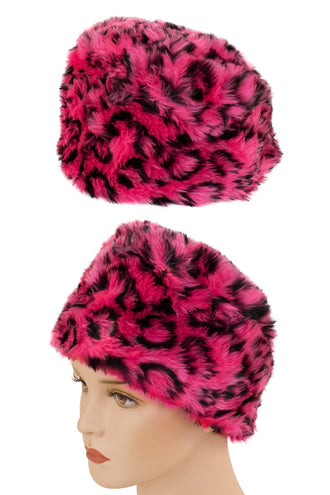 PartyXplosion Bontmuts panter roze