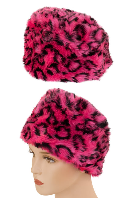 PartyXplosion Bontmuts panter roze