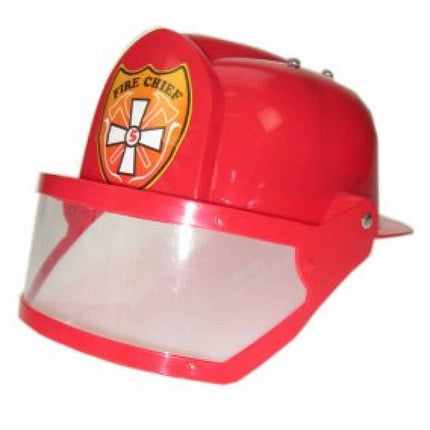 PartyXplosion Brandweerhelm rood met vizier