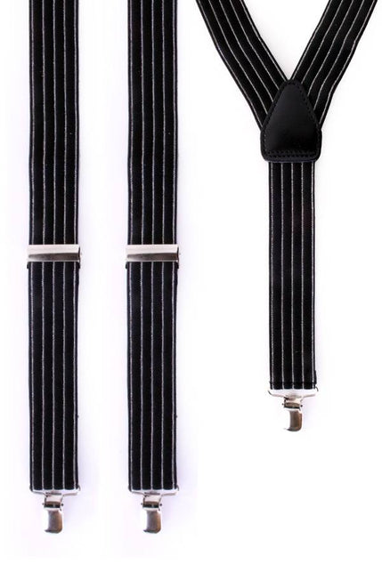 PartyXplosion Bretel gangster zwart wit gestreept