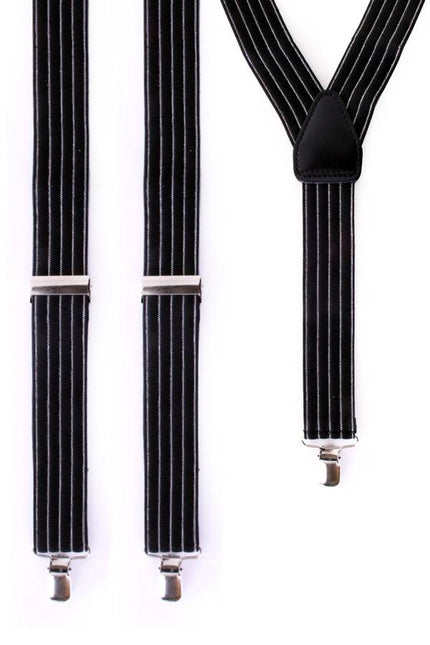 PartyXplosion Bretel gangster zwart wit gestreept