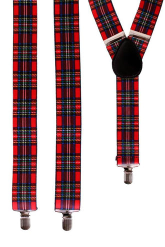 PartyXplosion Bretel met Schotse ruit