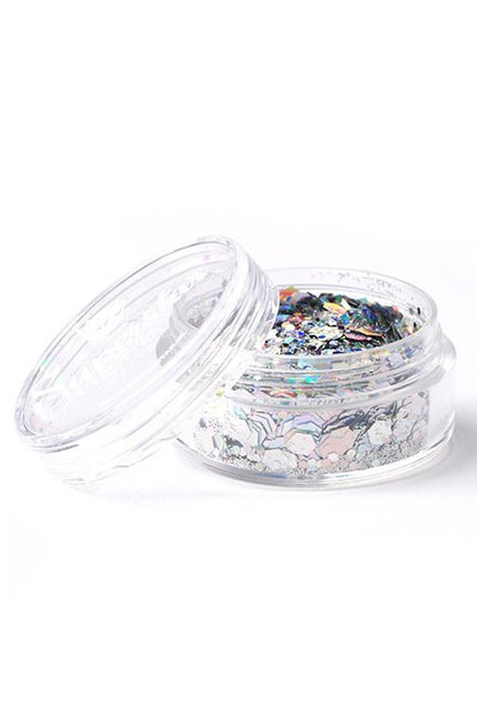 PartyXplosion Chunky Glitters laser zilver 8 ml Superstar