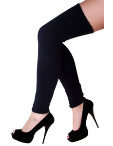 PartyXplosion Dames knee-over beenwarmers zwart