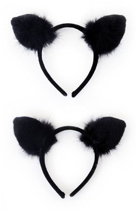 PartyXplosion Diadeem oren kat  zwart