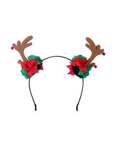 PartyXplosion Diadeem rendier met bloemen