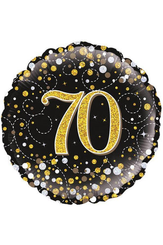 PartyXplosion Folie ballon Sparkling 70 jaar 45.7cm