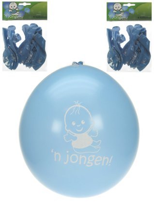 PartyXplosion Geboorteballon hoera jongen