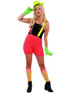 PartyXplosion Gebreide korte broek fluor  roze