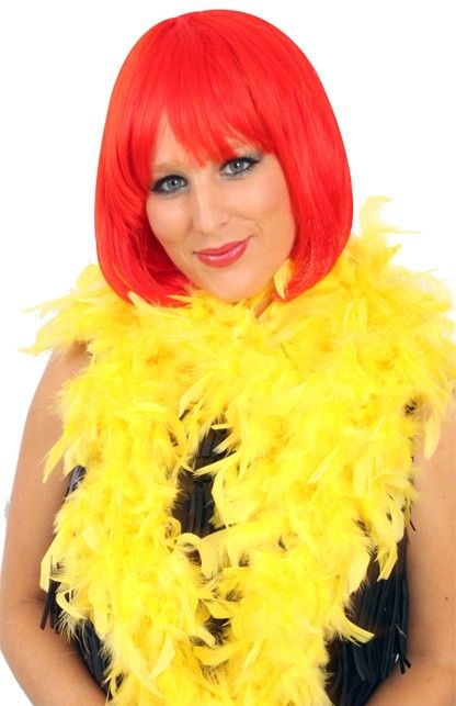 PartyXplosion Gele veren boa populair