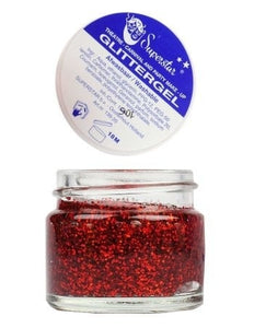 PartyXplosion Glitter gel rood metallic Superstar