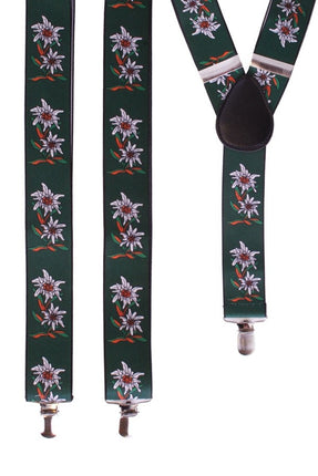 PartyXplosion Groene oktoberfeest bretel met edelweiss