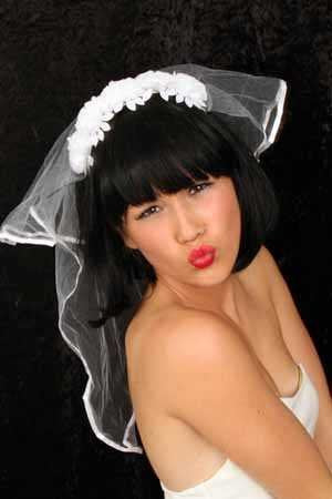 PartyXplosion Haarband bruidsluier Bruid