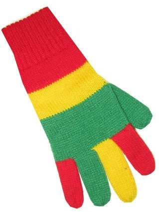 PartyXplosion Handschoen rood/geel/groen