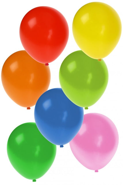PartyXplosion Helium ballonnen 100 x assortie mt 12
