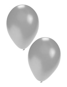 PartyXplosion Helium ballonnen 50 x zilver nr 12