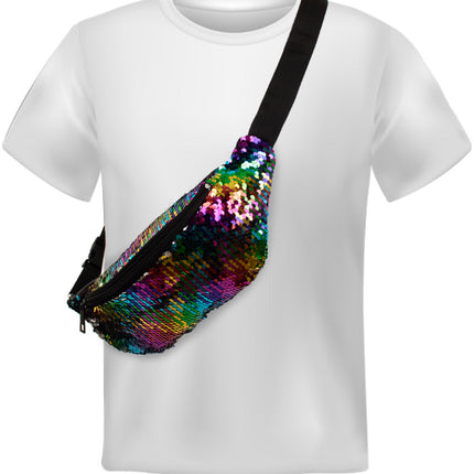 PartyXplosion Heuptasje multicolour met glitters