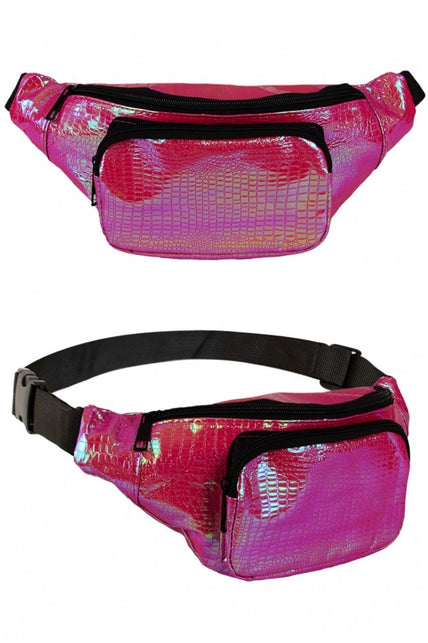 PartyXplosion Heuptasje slangeleer print Fuchsia