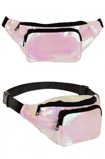 PartyXplosion Heuptasje slangeleer print wit