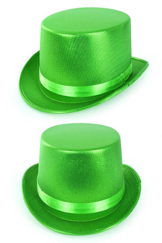 PartyXplosion Hoge hoed metallic groen