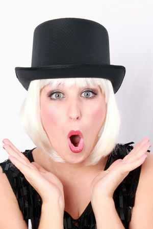 PartyXplosion Hoge hoed satijn de luxe zwart