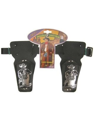 PartyXplosion Holster wild west dubbel zwart kind 90cm
