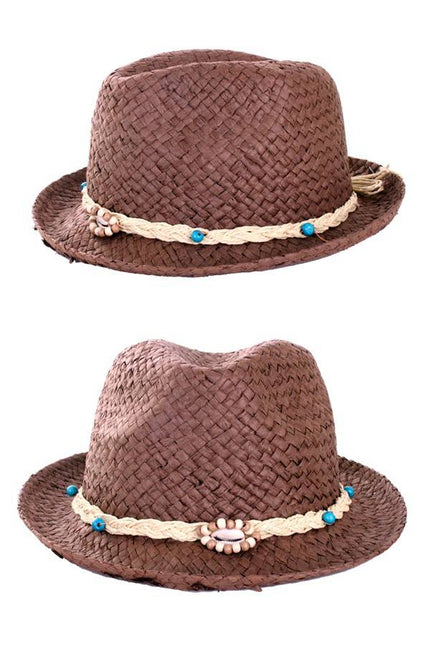 PartyXplosion Ibiza stijl kojakhoedje stro opengewerkt