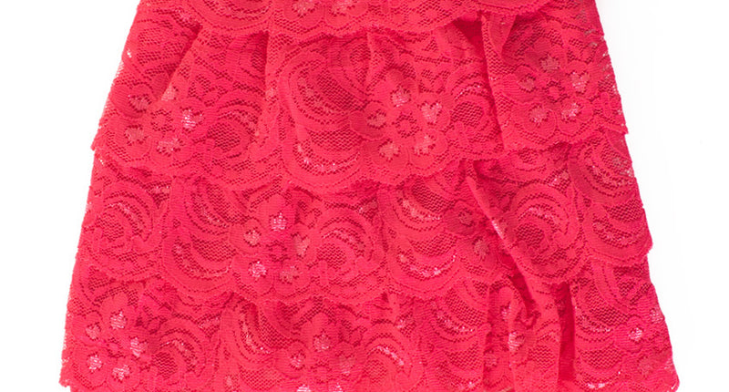 PartyXplosion Jabot kant luxe roze