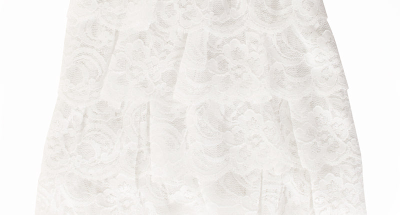 PartyXplosion Jabot kant luxe wit