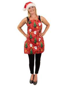 PartyXplosion Keukenschort Kerst in rood