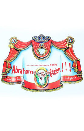 PartyXplosion Kroonschild heeft Abraham gezien