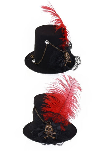 PartyXplosion Mini hoedje zwart decoratief