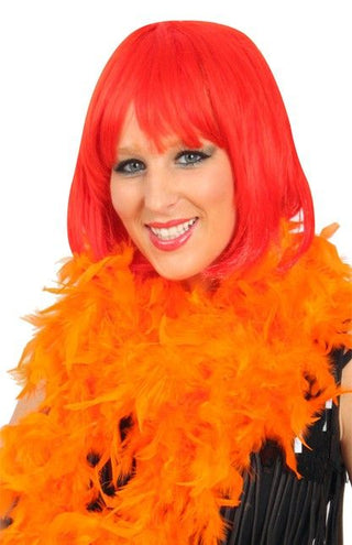 PartyXplosion Oranje veren boa populair