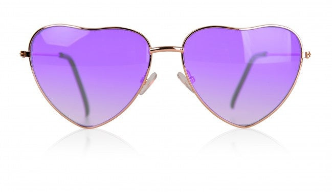 PartyXplosion Paarse hartjes bril